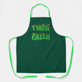 groen denken schort (Voorkant)