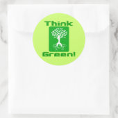 Groen denken | Stickers voor milieubewustzijn (Tas)