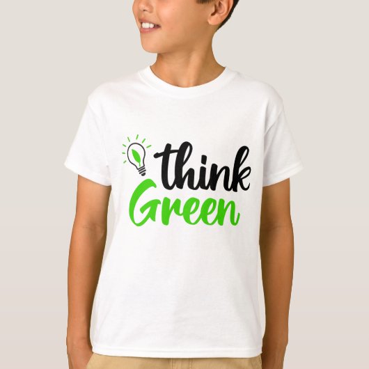 groen denken t-shirt (Voorkant)