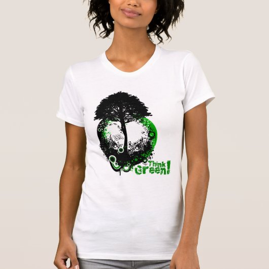 Groen denken t-shirt (Voorkant)