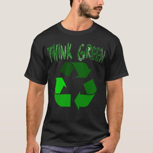 Groen denken t-shirt (Voorkant)