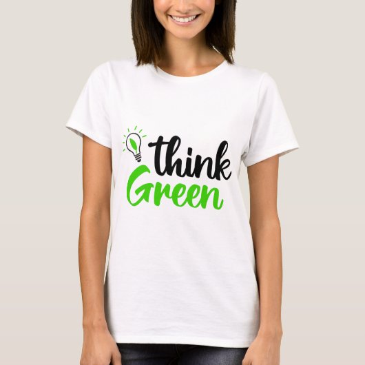 groen denken t-shirt (Voorkant)