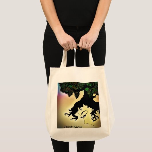 Groen denken tote bag (Voorkant (product))