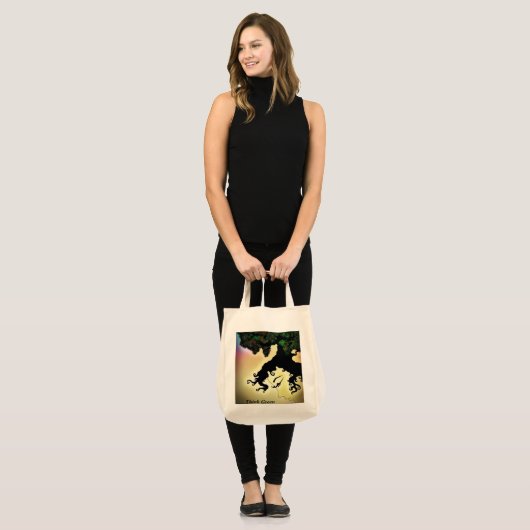 Groen denken tote bag (Voorkant (model))
