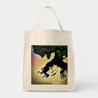 Groen denken tote bag