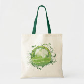 Groen denken tote bag (Voorkant)