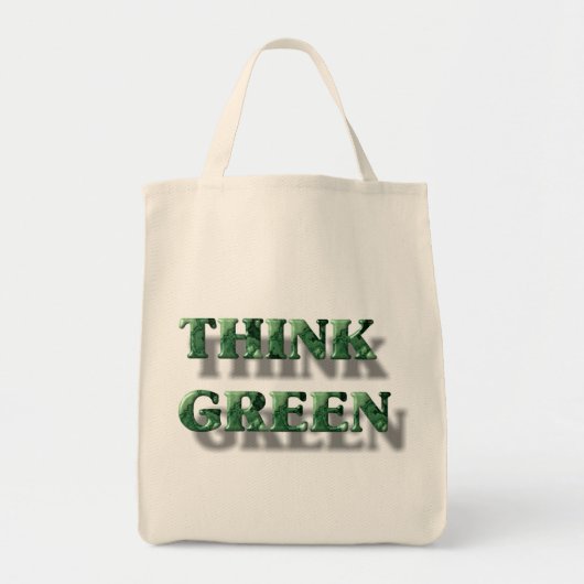 Groen denken tote bag (Voorkant)