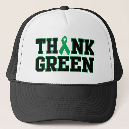 Groen denken trucker pet (Voorkant)