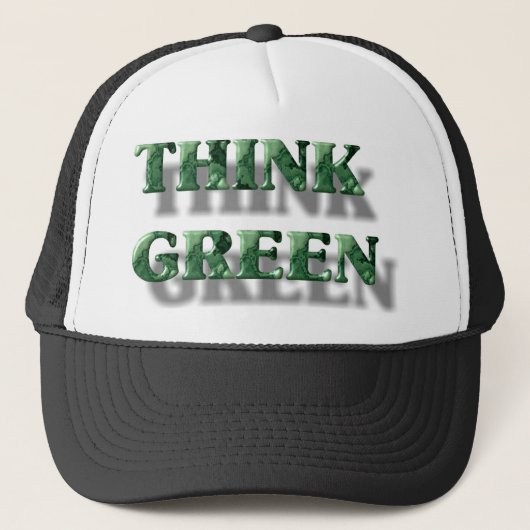 Groen denken trucker pet (Voorkant)