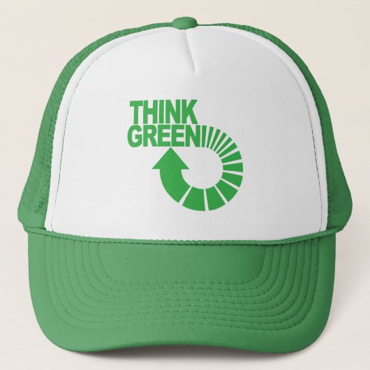 groen denken trucker pet (Voorkant)