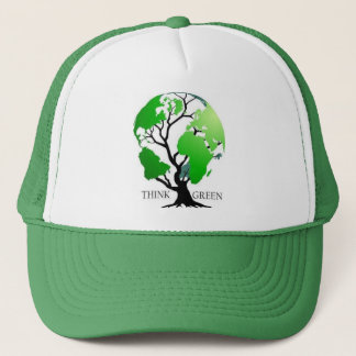 Groen denken trucker pet