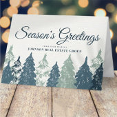 groen dennenbos | Groeten van het seizoen Feestdagen Kaart