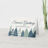 groen dennenbos | Groeten van het seizoen Feestdagen Kaart (Voorkant)