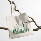 Groen dennenbos tote bag