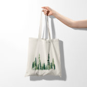 Groen dennenbos tote bag