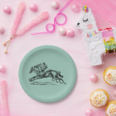 GROEN DERBY-Bord Papieren Bordje (Feest)