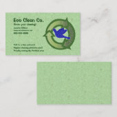 Groen Derde Vogel Recyclen Visitekaartje (Voorkant / Achterkant)
