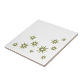 Groen design met middeleeuwse uitbarsting tegeltje (Zijkant)