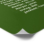 Groen Deze Kaars Brandt Klas Reünie Herdenking Poster (Hoek)