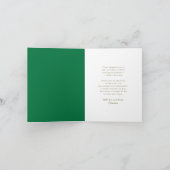 Groen diagonaal Stripes Foto Modern Afstuderen Bedankkaart (Binnen)