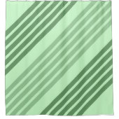Groen diagonaal strookje douchegordijn (Voorkant)