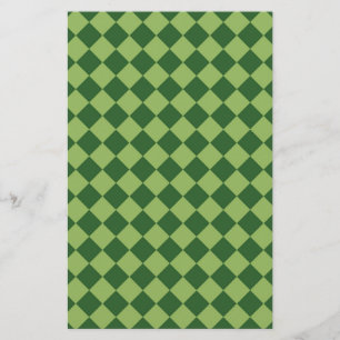 Groen Diamant Harlekijn Dambord Patroon Briefpapier