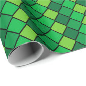 Groen diamantcheques — Verpakkingspapier Cadeaupapier (Rol Hoek)