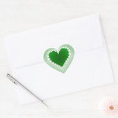 Groen, Diamanten, Hart, Hart Sticker (Envelop)