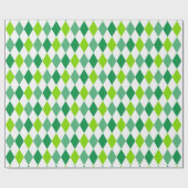 Groen diamanten St. Patrick's Day-pakpapier Cadeaupapier (Vlak)
