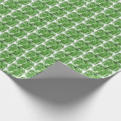 Groen diamantpatroonpapier cadeaupapier (Hoek)