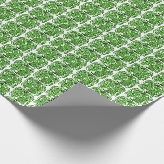 Groen diamantpatroonpapier cadeaupapier (Hoek)