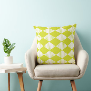 Groen Diamond Geometric Pattern Kussen