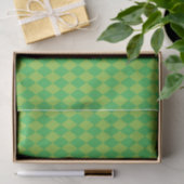 GROEN DIAMOND MARDI GRAS PATTERN TISSUEPAPIER (Geschenk)