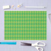 GROEN DIAMOND MARDI GRAS PATTERN TISSUEPAPIER (Craft)