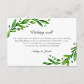 Groen die het goed wenst. Zomer bruiloft. Kaart in (Voorkant)