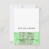 Groen dierentuin - Birthday - uitnodiging (Achterkant)