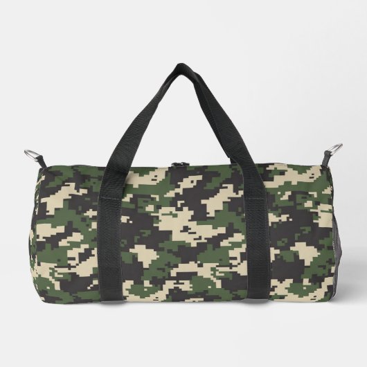 Groen Digitaal Camouflagepatroon Plunjezak (Voorkant)