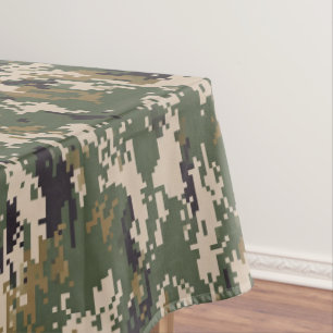 Groen Digitaal Camouflagepatroon Tafelkleed