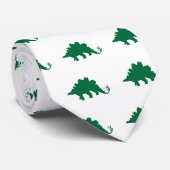 Groen Dinosauerpatroon Stropdas (Opgerold)