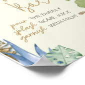 Groen Dinosaur Baby shower Moeder Osa Bar Poster (Hoek)