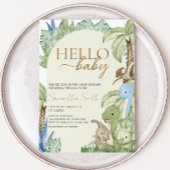 Groen Dinosaurus Baby shower Kaart