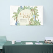 Groen Dinosaurus Baby shower Spandoek (Beurs)