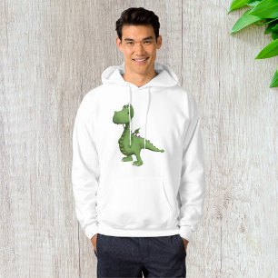 Groen dinosauruspersonage met paarse stekels hoodie