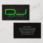 Groen DJ-Visitekaartje met Cool Background Visitekaartje (Voorkant / Achterkant)