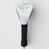 Groen dolfijn gepersonaliseerd Golfhoofd Hoesje Golfheadcover (Voorkant)