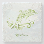 Groen dolfijn, speciaal voor één Onderzetter (Voorkant)