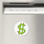 Groen dollarteken magneet (Insitu (Vaatwasser))