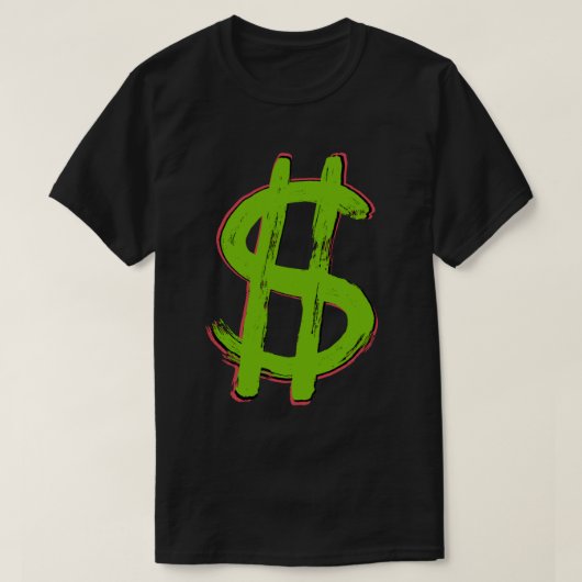Groen dollarteken t-shirt (Design voorkant)