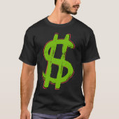 Groen dollarteken t-shirt (Voorkant)