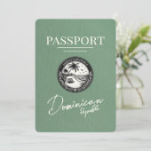 Groen Dominicaanse Republiek paspoort Bewaar de da Save The Date (Staand voorkant)